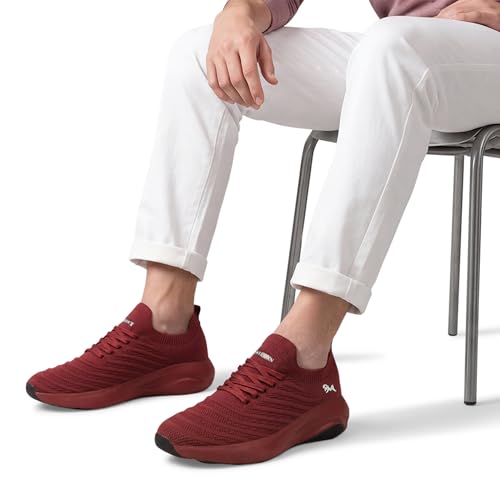 Image of Neeman's Begin Walk Glide Sneakers for Men | Breathable Knit Upper, Cushioned EVA Sole | Lightweight Walking Shoes for Everyday Comfort