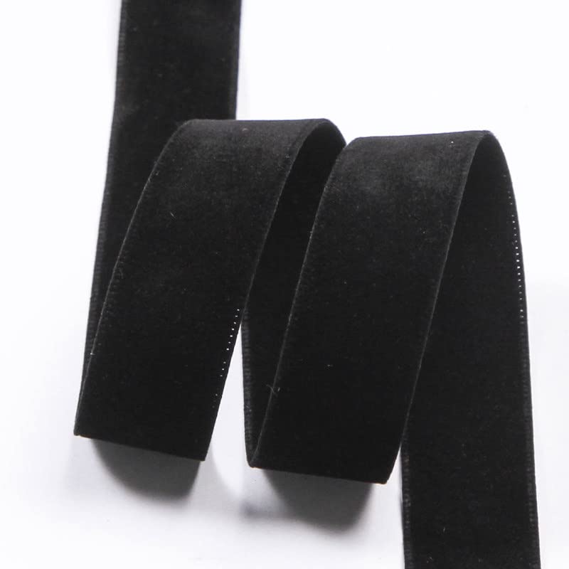 Amazon.co.jp: mangoking ベロア リボン ヘアアクセ 黒 片面