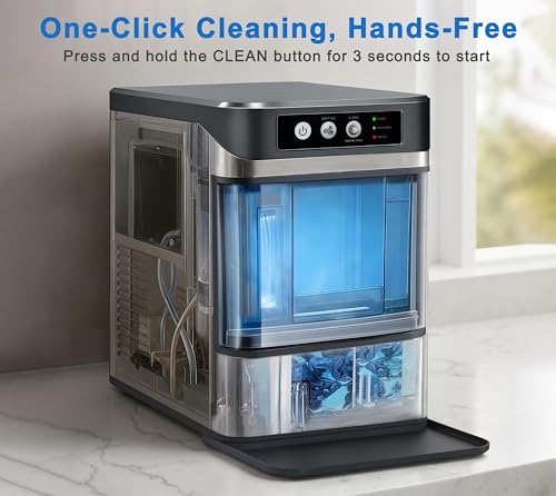 ITOMA Nugget LCE Ice Maker, Pellet Chewing Ice Maker, Self-Cleaning, Click-to-Run, Home/Kitchen/Office/Bar Party