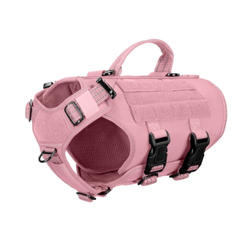 ICEFANG No Pull Tactical Dog Harness for X-Small Dogs,Adjustable Dog Vest