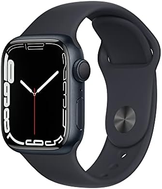 Apple Watch Series 7 (GPS, 45MM) - Midnight Aluminum Case with Midnight Sport Band (Renewed)