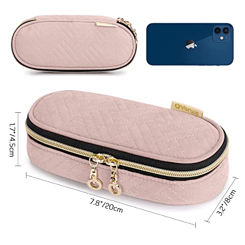 Yarwo Diabetic Travel Case For Diabetes Test Strips, Blood Glucose Monitor, Insulin Syringes, Portable Diabetes Supplies Storage Bag For Diabetic Care Kits, Dusty Rose ( Bag Only) #TOP4