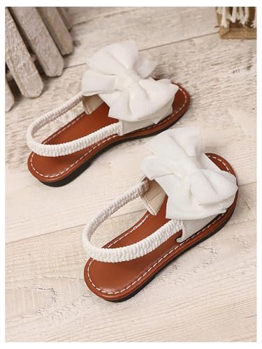 GORGLITTER Girl's Sandals Dressy Bow Ankle Strap Sandal Open Toe Slides Flats Cute Vacation Sandals Shoes2