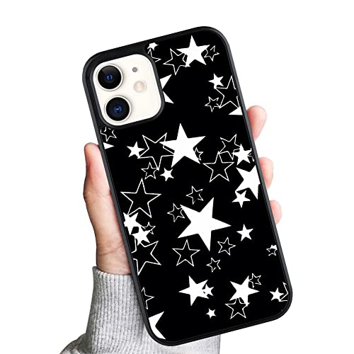 Bonoma For Iphone 11 Stars Case, Aesthetic White Stars Print Slim Anti-Scratch Shockproof Skid Bumper Anti-Dropping Full Body Protective Case For Iphone 11 6.1 Inch #TOP4
