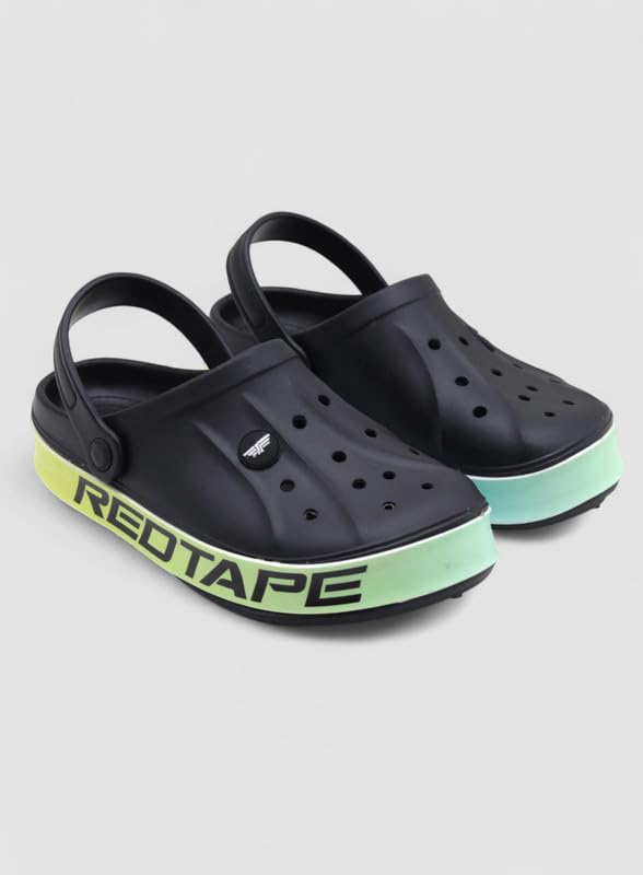 Image of Red Tape Mens Lightweight EVA Clogs Slip-On Comfortable Casual Footwear with Adjustable Back Strap and Anti-Slip Outsole