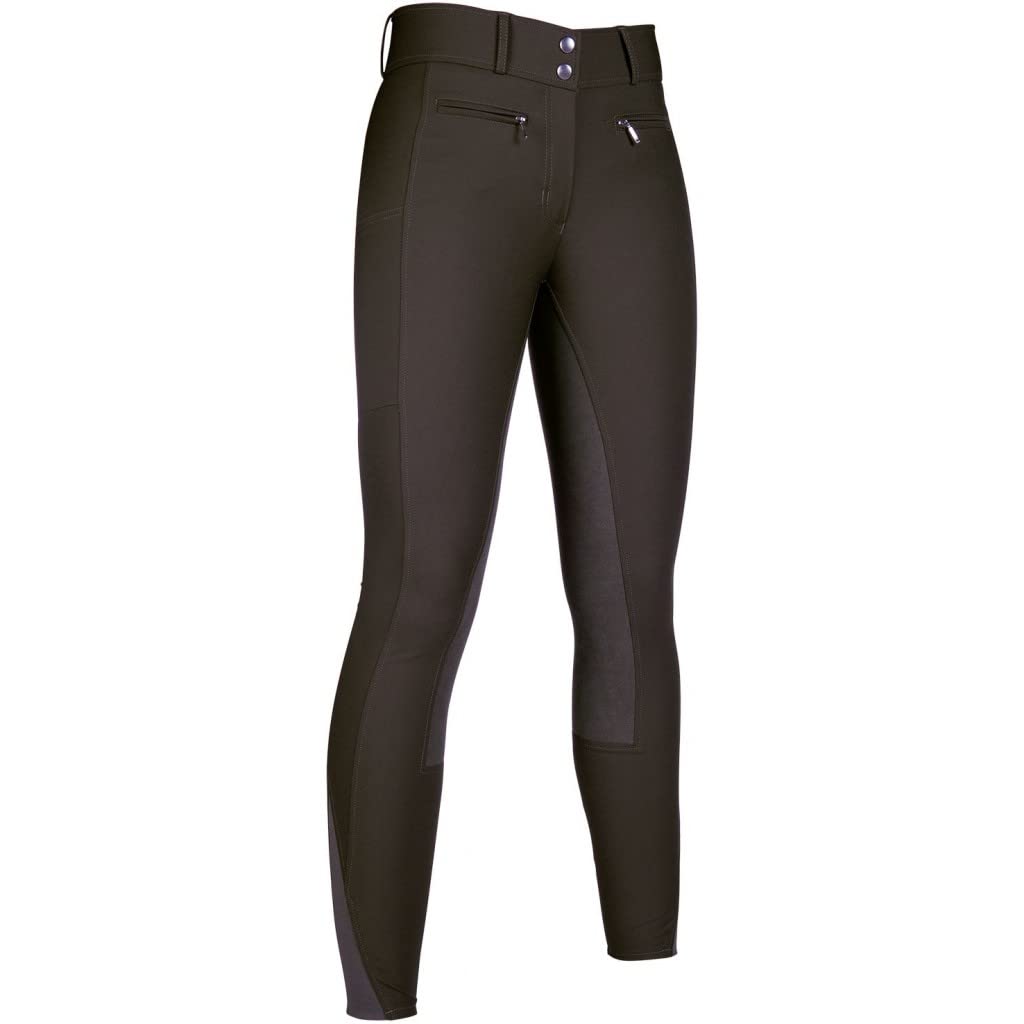 Hkm Women's Liv high Waist Trousers, 2100 Dark Brown, 38