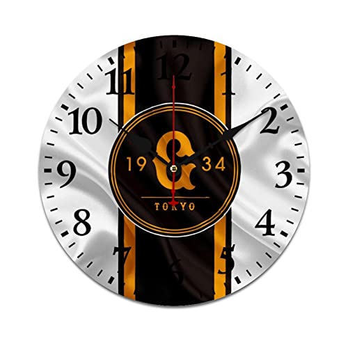 東京読売ジャイアンツ 掛け時計 木製壁掛け時計 静音 連続秒針 壁掛け時計 掛時計 クロック 時計 壁掛け ホワイト クロック 掛け時計 おしゃれ 北欧 電波 40*40cm