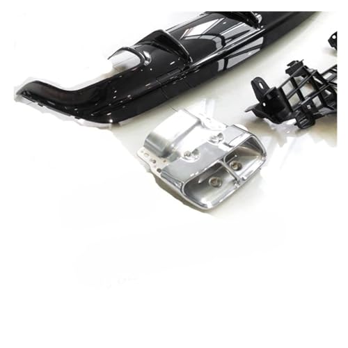 Parachoques trasero con difusor y colas de escape plateadas para Mercedes Clase CLA W117 13-18 7