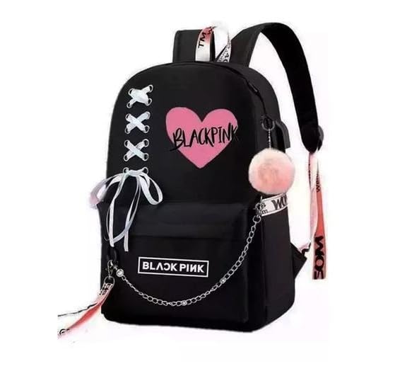 Canvas printed backpack for girls women school college travel daily use lightweight compact durable multipurpose storage carry bag-image-48