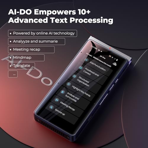 Image of Innioasis PR1 AI Voice Recorder, Transcription & Translation with AI, 3.99 inch 64GB Smart Summarize, Offline AI Processing Note Taker for Meeting & Lectures, Translation for Business Travel, Silver
