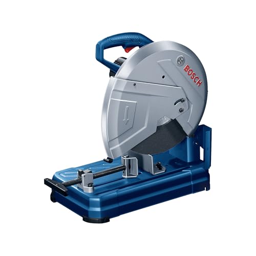 Image of Bosch GCO 14-24 Heavy Duty Corded Electric Metal Cut Off Saw (14 inch Chop Saw), 2,400W, 355 mm Cutting Dia., 3,800 rpm, 17 kg + 1 Bosch cutting disc, Expert for Metal, 355 x 25.4 mm, 1 Year Warranty