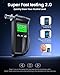 Breathalyzer | Professional-Grade Accuracy Breathalyzers for Alcohol with Used Records | Portable Alcohol Tester for Personal & Professional Use with Charging(10 Mouthpieces)