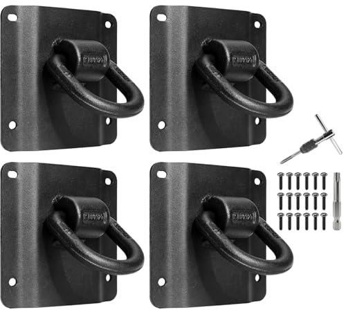 4 Pack Heavy Duty Tie Down Anchors Truck Bed Tie Downs Car Accessories with with M6*1.0 Tap and T-Handle Fit for 2015-2025 Ford F150 F250 F350 & Raptor 2026 Replace FL3Z-99000A64-B & FL3Z-9928408-AB