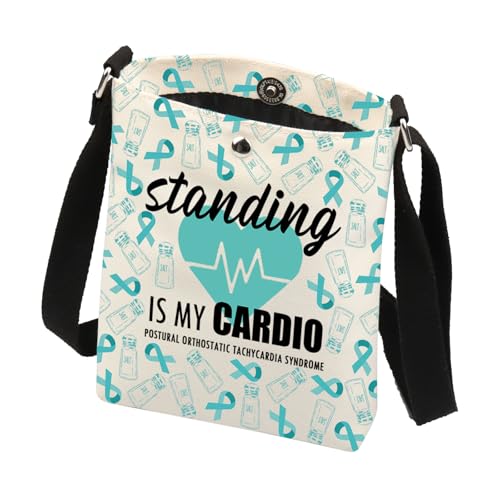 XYANFA POTS Syndrome Standing Is My Cardio Crossbody Bag Postural Tachycardia gifts ysautonomia Crossbody Bag Potsie gift3