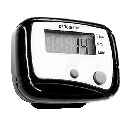 Pedometer for Walking Counters Clip on Calorie Distance Counting Walk Motion Portable Step for Men Women Outdoor Sports Hiking, Black