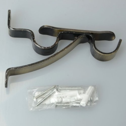 Usongs Classical Side Installation Double Drapery Curtain Rod Bracket