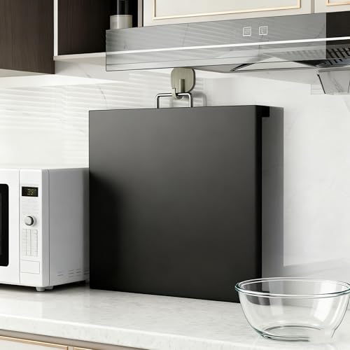 Gas Stove Cover Rectangle Countertop Cover Board with Anti Slip Feet Stove Made of Steel for Gas Stoves, RV Stoves, Kitchen Sinks(Black,L13.78xW18.9xH3.54IN) - Image 2