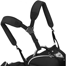 Golf Bag Shoulder Strap, Universal Golf Bag Strap Replacement Double Shoulder Adjustable Strap Padded Golf Bag Carry Strap