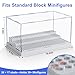 Mlikero Display Case for Minifigures Action Figures Blocks, Removable Minifigure Display Case Box Storage for Collection Bricks Blocks Toys, Grey…