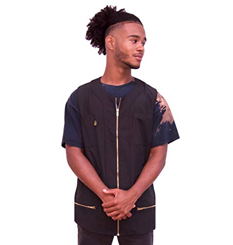 King Midas Professional Hair Barber Vest - Lightweight Mens Hair Cutting Vest - One Way Zipper Vest2