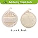 Face Loofah Pads Exfoliating Scrubber, Natural Luffa Facial Cleanser Pad Sponges Exfoliator Scrub Brush 6 Pack for Body Back Dead Skin Cleansing Washing Suitable for Men Women Bath Shower Spa Massage