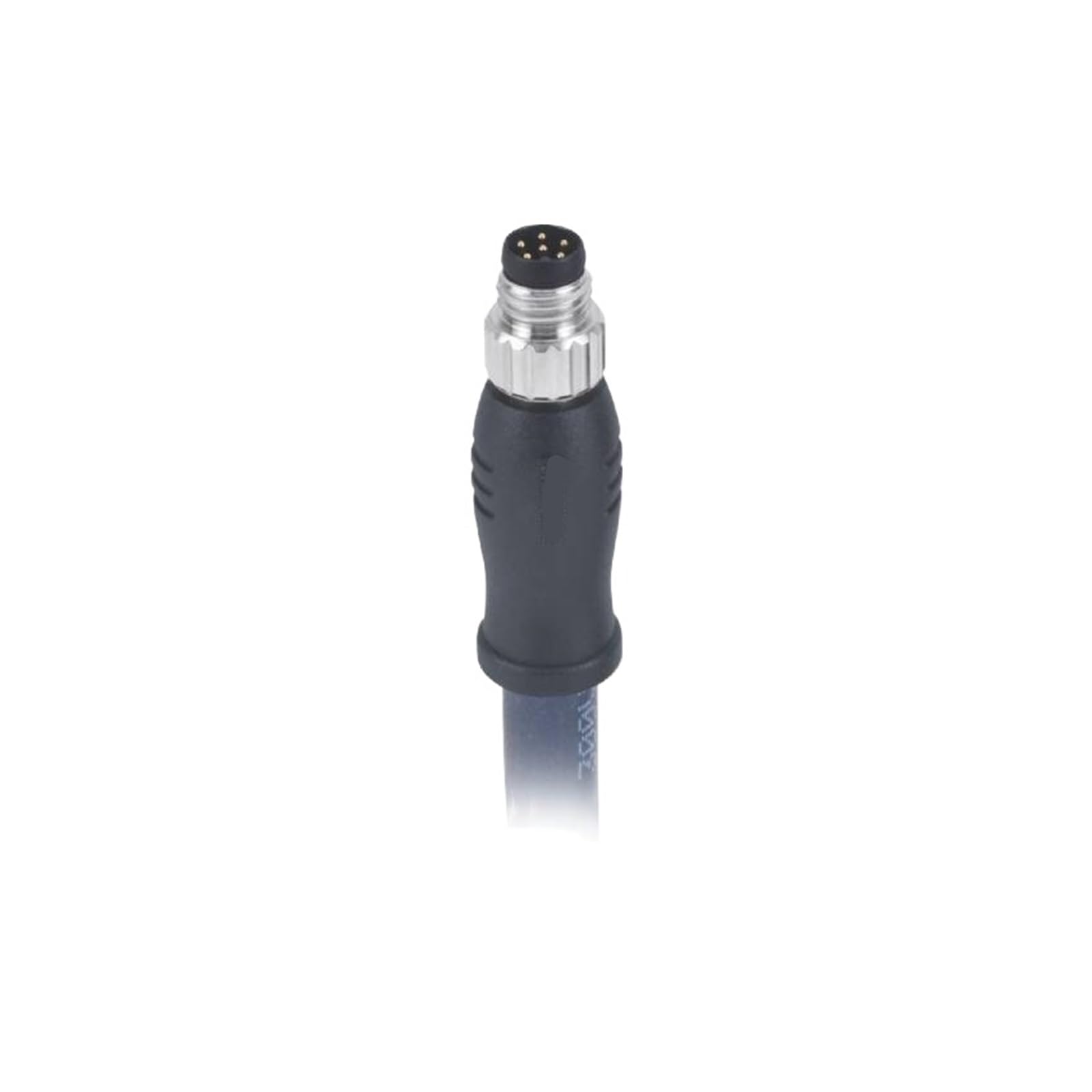 Conector M8 6 pines macho código A aviación cabeza recta IP68 modelo negrita para sensor