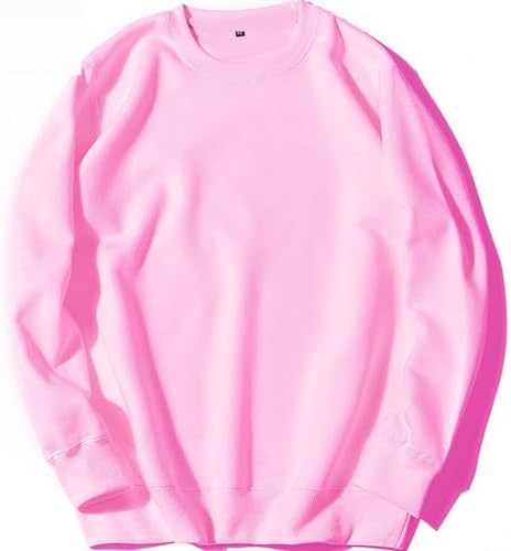 Crewneck Sweatshirts for Men Loose Fit Long Sleeve Solid Causal Pullover Shirts Lightweight Gym Athletic Shirt
