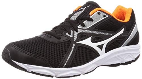 [ミズノ] ランニングシューズ マキシマイザー 22 ブラック×ホワイト×オレンジ 26 cm 3E