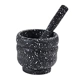 PACKOVE 家庭用プラスチック製ニンニクすりこぎと薬用乳鉢セット 粉砕効率向上 滑らかな表面加工 キッチンと薬局向け調味料ツール 1Set