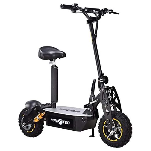 MotoTec 2000W 48V Electric Scooter Black