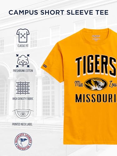 Image of JanSport NCAA Officially Licensed Campus Short Sleeve T Shirt for Men, Soft & Breathable Pre-Shrunk Cotton Crewneck T Shirt