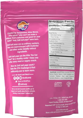 Zollipops The Clean Teeth Pops, Ball Popz, 150 ml (Packaging May Vary)