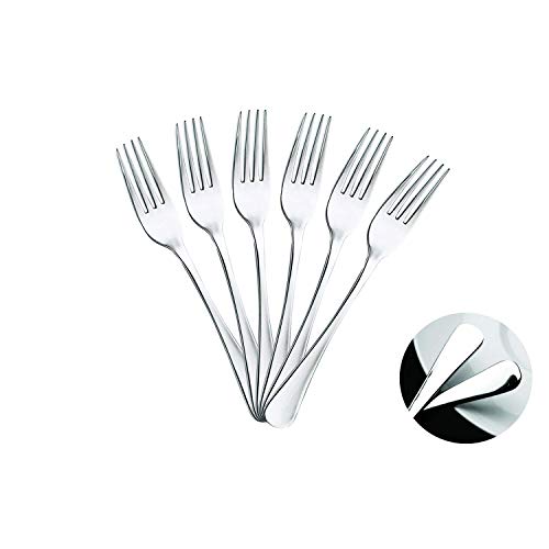 Mr. Spoon - 6 Stück Tafelgabel, Steakgabel, Obstgabel, Dessertgabel aus Edelstahl, 17,5 x 2,36 cm