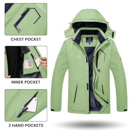 Image of TACVASEN Men's Winter Skiing Jackets Waterproof Thermal Snowboard Coats