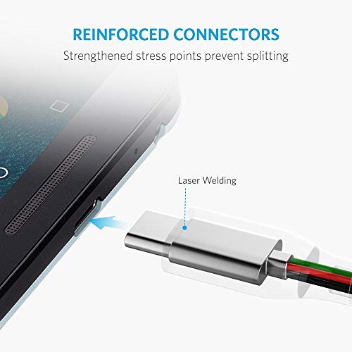 Anker Powerline+ USB-C to USB 3.0 Cable (6ft, 2-Pack), High Durability, for Samsung Galaxy Note 8, S8, S8+, S9, S10, iPad Pro 2018, MacBook, Nexus 5X, Nexus 6P, OnePlus 2 and More(Red)