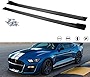 Xotic Tech 85.8 Inch/2.18M Car Lower Side Skirts Protect Rocker Panel Splitter Winglets Diffuser Bottom Line Extension Body Universal Fit Most Vehicles, 8Pcs/Set (Glossy Black)