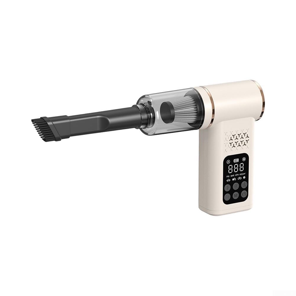 Gonfiatore Digitale Auto 150PSI con Aspirapolvere Integrato(Light Yellow)