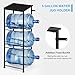 OYEAL Water Jug Holder Stand 5 Gallon Water Bottle Holder Organizer With Shelf, Heavy Duty 3 Tier Water Bottle Storage Rack for Kitchen, Office, Living Room, Black
