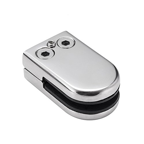 4 morsetti per vetro, antiruggine, in acciaio inox...