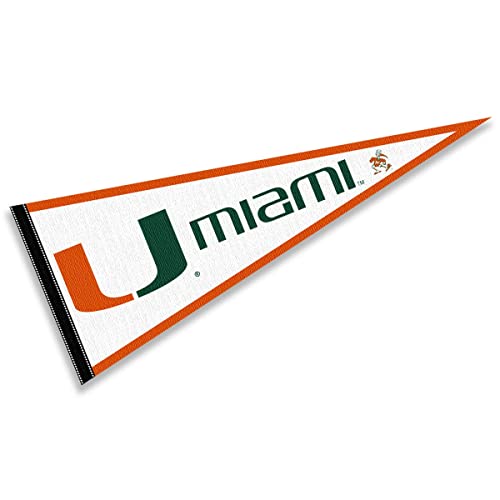 College Flags & Banners Co. Hurricanes White Pennant