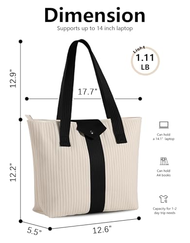 Image of Tote Bag for Women, Lightweight Handbag Bags, Shoulder Hobo Bag for Daily, Travel, School, Teacher