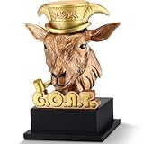 Zhengmy Goat Trophy Award Winner Trophies for Adults G. O. A. T. Greatest of All Time Funny Appreciation Gift Recognition Gift Plaque for Sports Employee Teacher Boss Friend Winner(Bronze Golden)