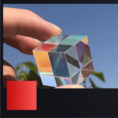 Dichroic Glass X Cubes Optical Table Ornaments Children Toy For Photography Beams Splitting & Decorative Light Display