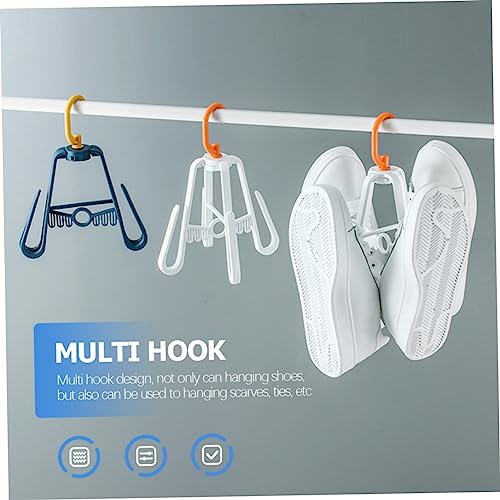 Rack Secador de Zapatos Plegable de Plástico Azul 3 Piezas miniatura 7