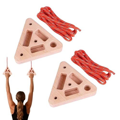 Hangboard de madera triangular para escalada y entrenamiento de dedos 5