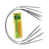 KnitPal 16-inch(40cm) Metal Circular Round Knitting Needles Set of 5, Smooth Unbreakable Ergonomic,