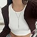 Buyongwant Cross Necklace for Women Y-shaped Chain Fashion Long Silver Women's Jewelry