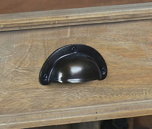 Sunset Trading Cottage Shutter Door Credenza Solid Wood Sideboard | Fully Assembled Cabinet Buffet Server, 58" Wide, Distressed Driftwood Brown #TOP6