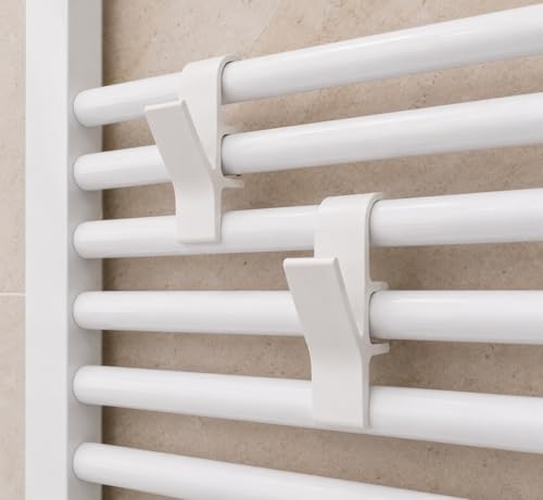 Havlupan Askısı, Radyatör ve Havlupan için Çok Amaçlı Askı Aparatı, Beyaz, 10 cm x 2 cm, Havlu ve Bornoz Askılığı, 2 Adet | Pla 3D Baskı