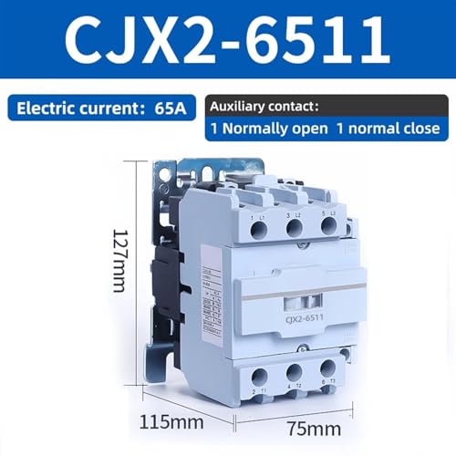 Contacteur AC industriel CJX2-6511 110V 220V 380V commande moteur